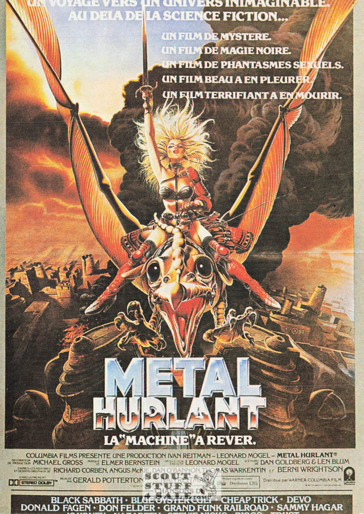Heavy Metal French Movie Poster Postcard, Editions Nugeron #E121