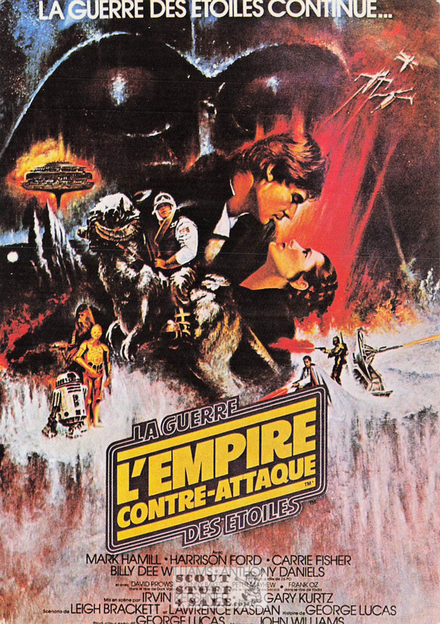 Star Wars Empire Strikes Back French Movie Poster Postcard, Editions Nugeron #E128