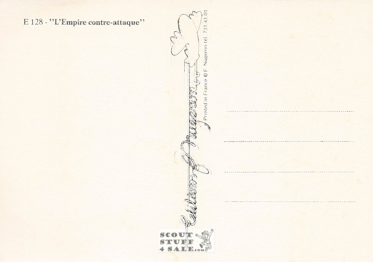 Star Wars Empire Strikes Back French Movie Poster Postcard, Editions Nugeron #E128