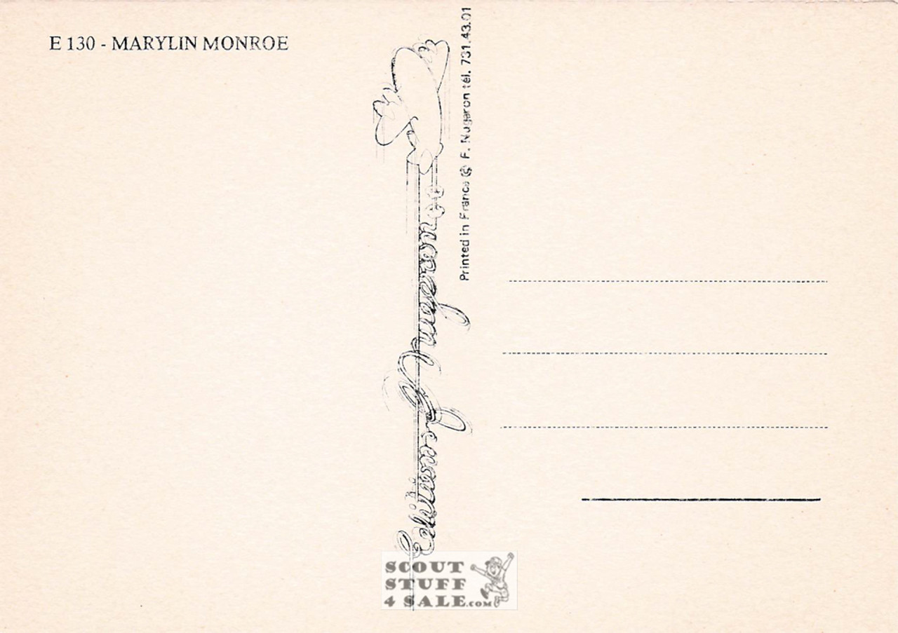 Marilyn Monroe French Movie Postcard, Editions Nugeron #E130