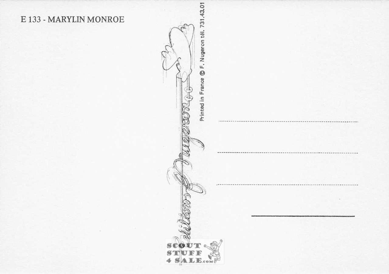 Marilyn Monroe French Movie Postcard, Editions Nugeron #E133