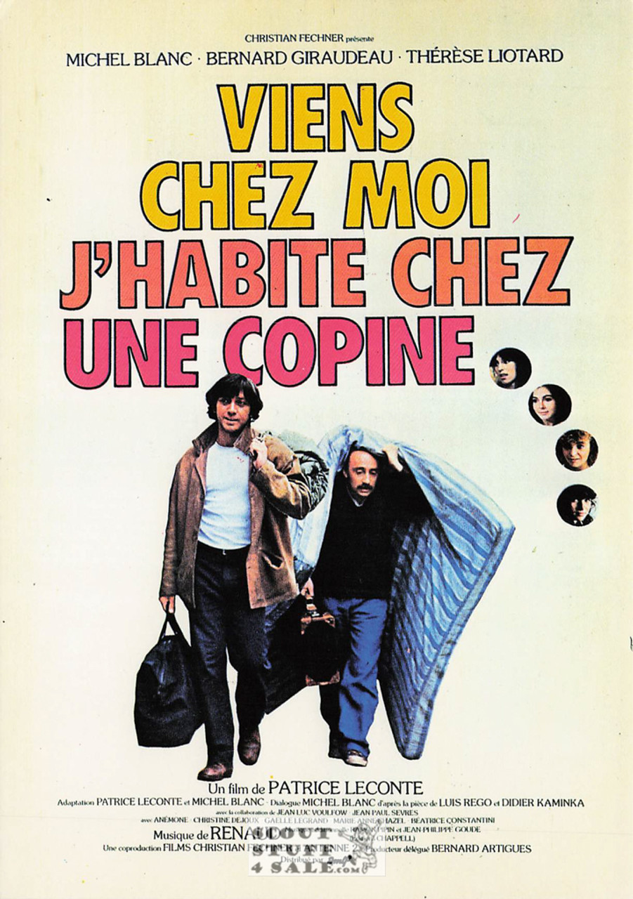 I am Living at My Girlfriend's Place French Movie Poster Postcard, Nugeron #E165