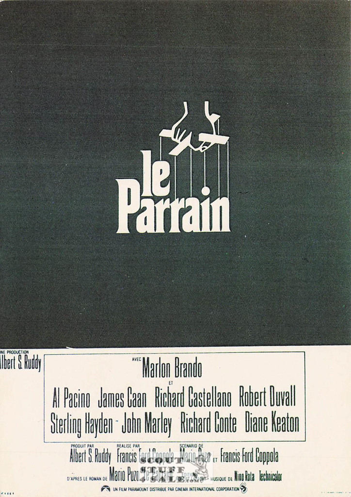 The Godfather French Movie Poster Postcard, Marlon Brando, Editions Nugeron #E168