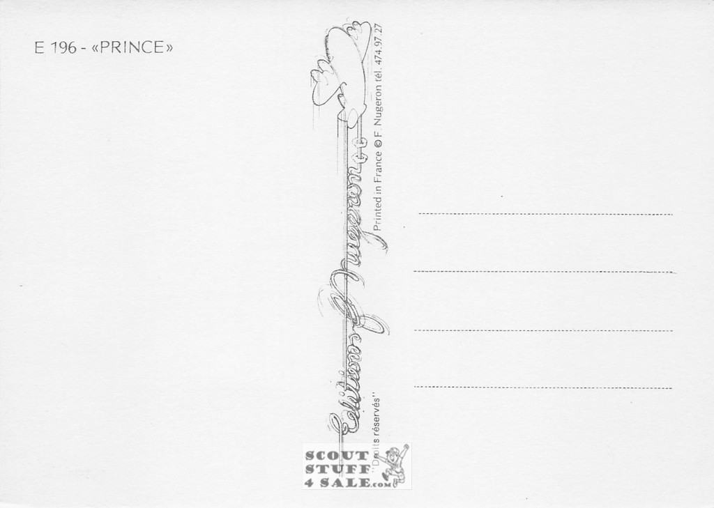 Purple Rain French Movie Poster Postcard, Prince, Editions Nugeron #E196