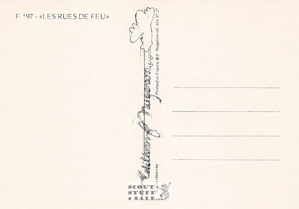 Streets of Fire French Movie Poster Postcard, Editions Nugeron #E197