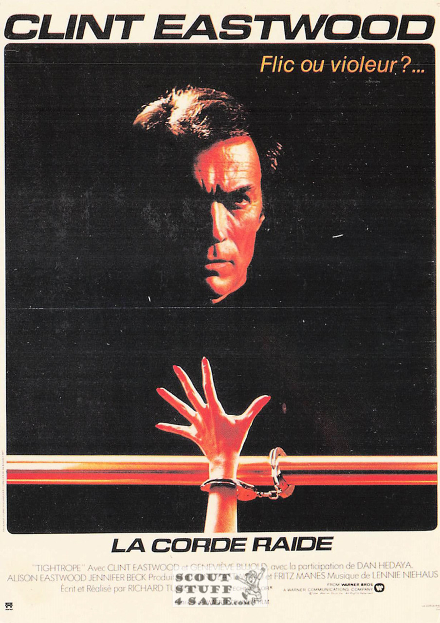 Tightrope French Movie Poster Postcard, Clint Eastwood, Editions Nugeron #E202