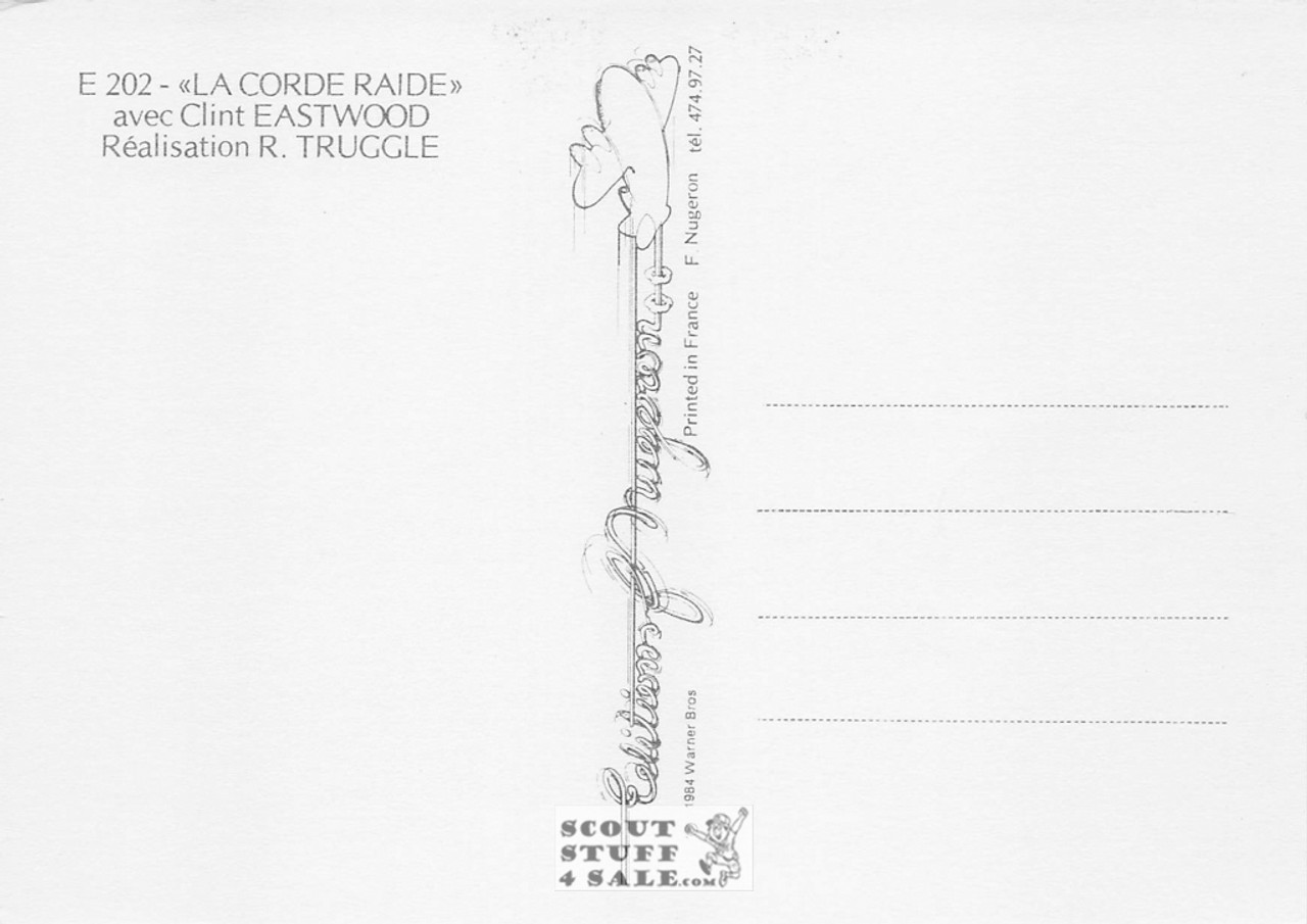 Tightrope French Movie Poster Postcard, Clint Eastwood, Editions Nugeron #E202