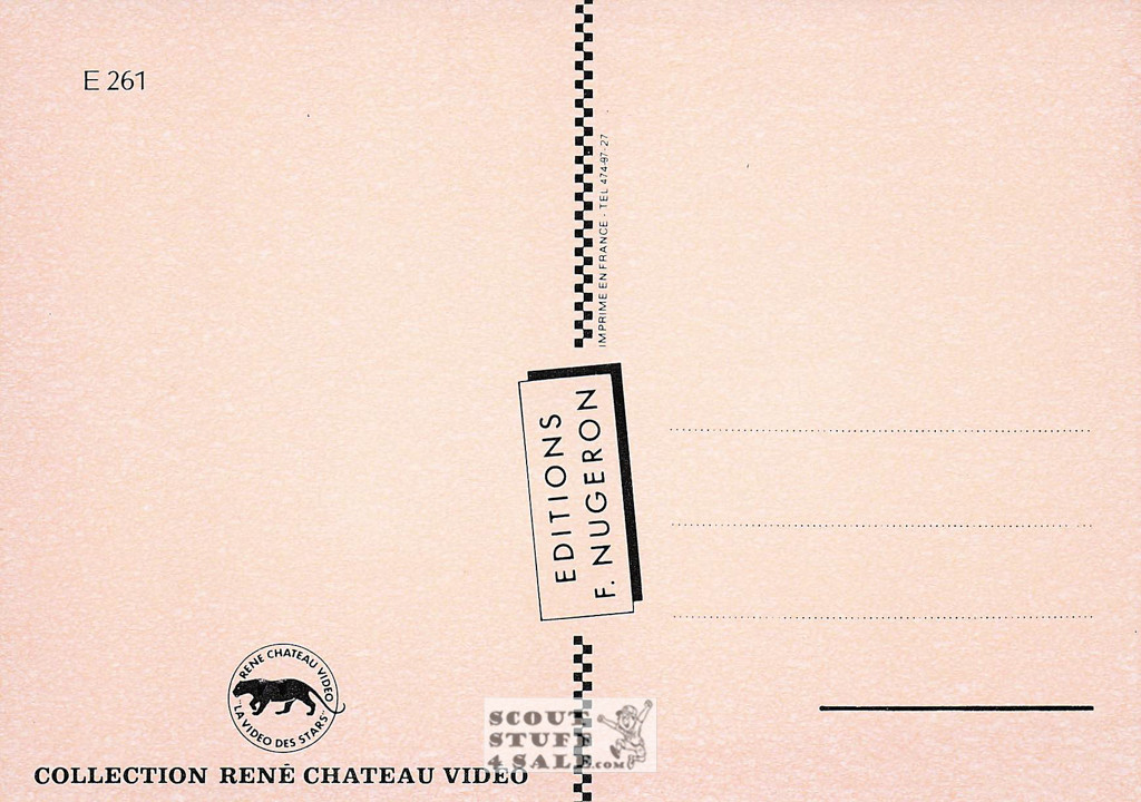 Brigitte Lahaie Erotica French Movie Poster Postcard, Editions Nugeron #E261