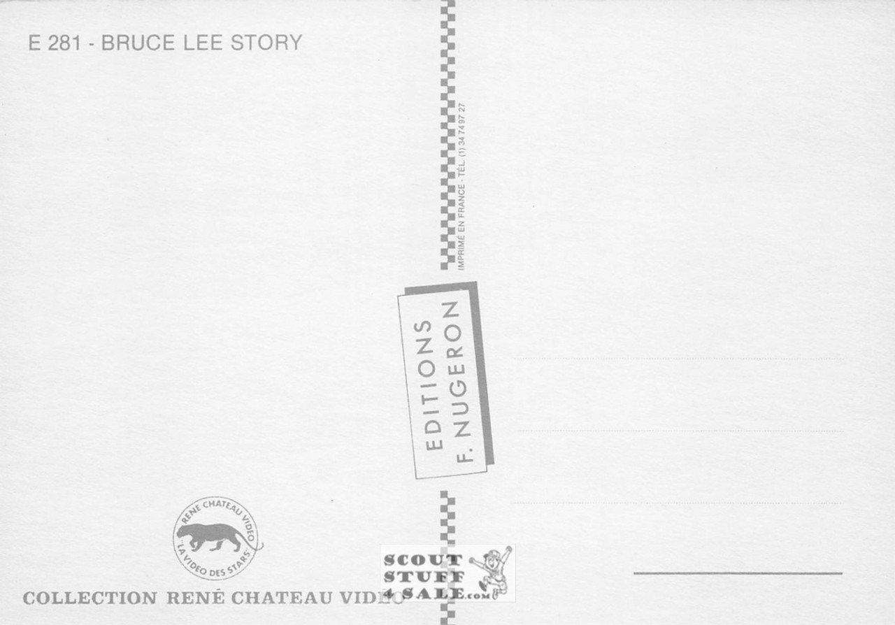 Bruce Lee Story French Movie Poster Postcard, Editions Nugeron #E281
