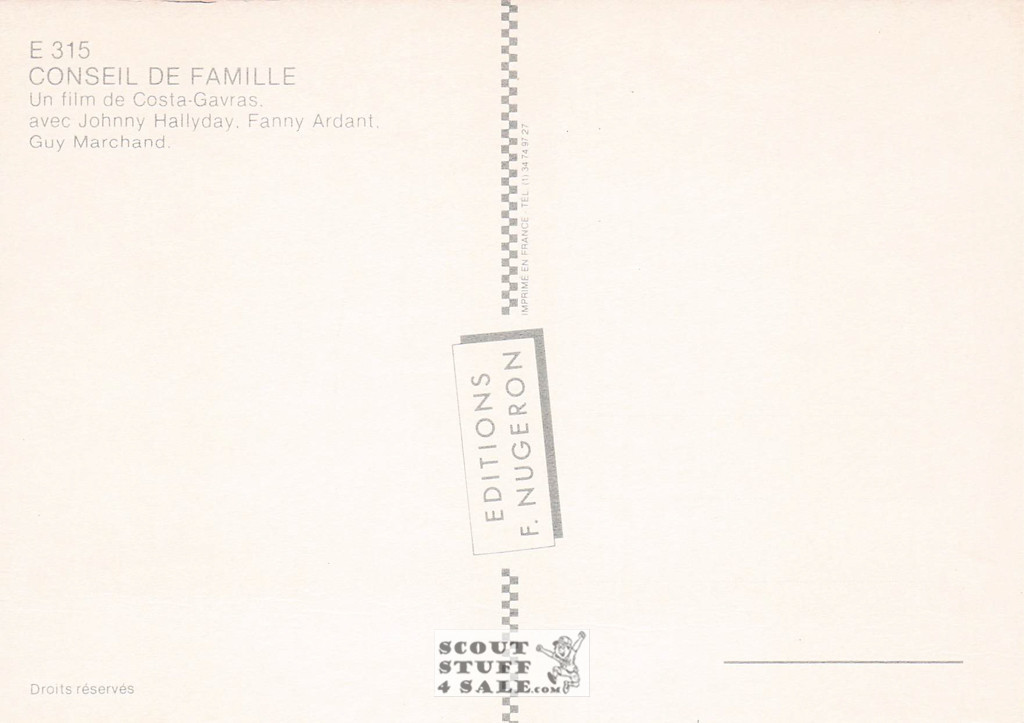 Family Business French Movie Poster Postcard, Editions Nugeron #E315