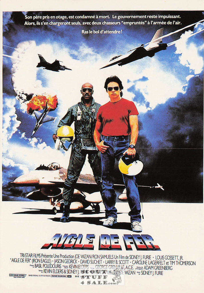 Iron Eagle French Movie Poster Postcard, Lou Gossett Jr, Editions Nugeron #E343