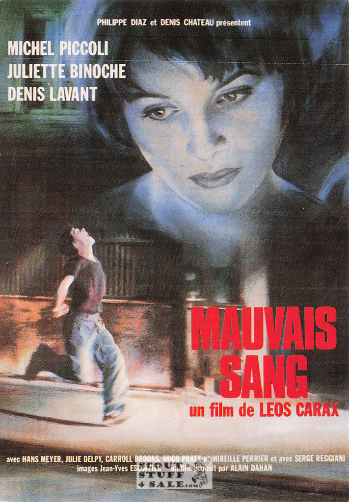 Bad Blood French Movie Poster Postcard, Editions Nugeron #E381