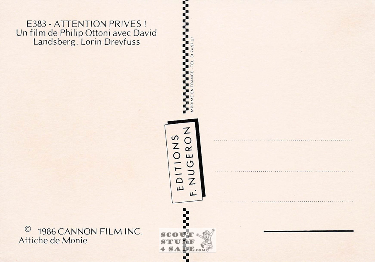 Detective School French Movie Poster Postcard, Editions Nugeron #E383