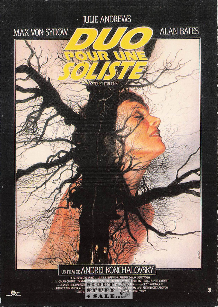 Duet for One French Movie Poster Postcard, Julie Andrews, Ed. Nugeron #E396