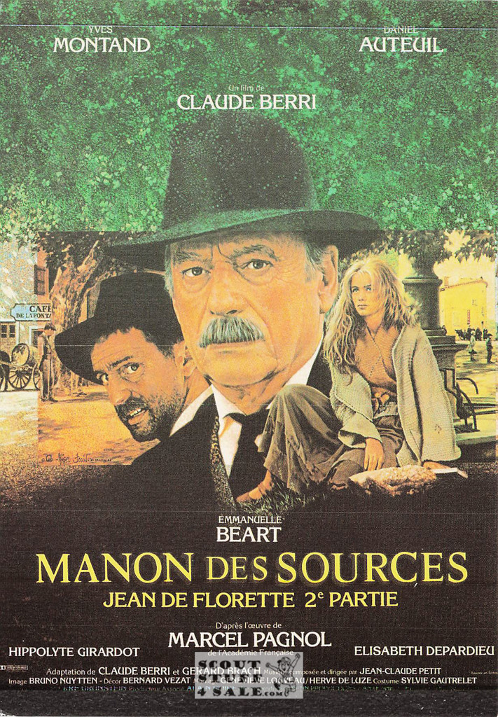 Manon of the Spring French Movie Poster Postcard, Editions Nugeron #E415