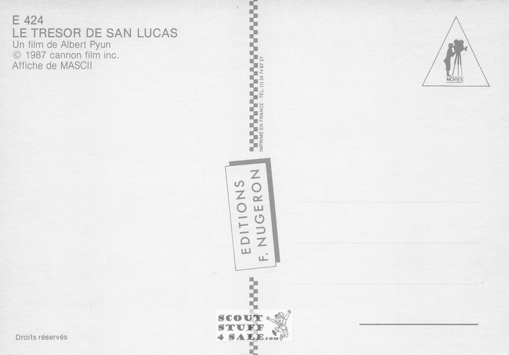 Down Twisted French Movie Poster Postcard, Editions Nugeron #E424