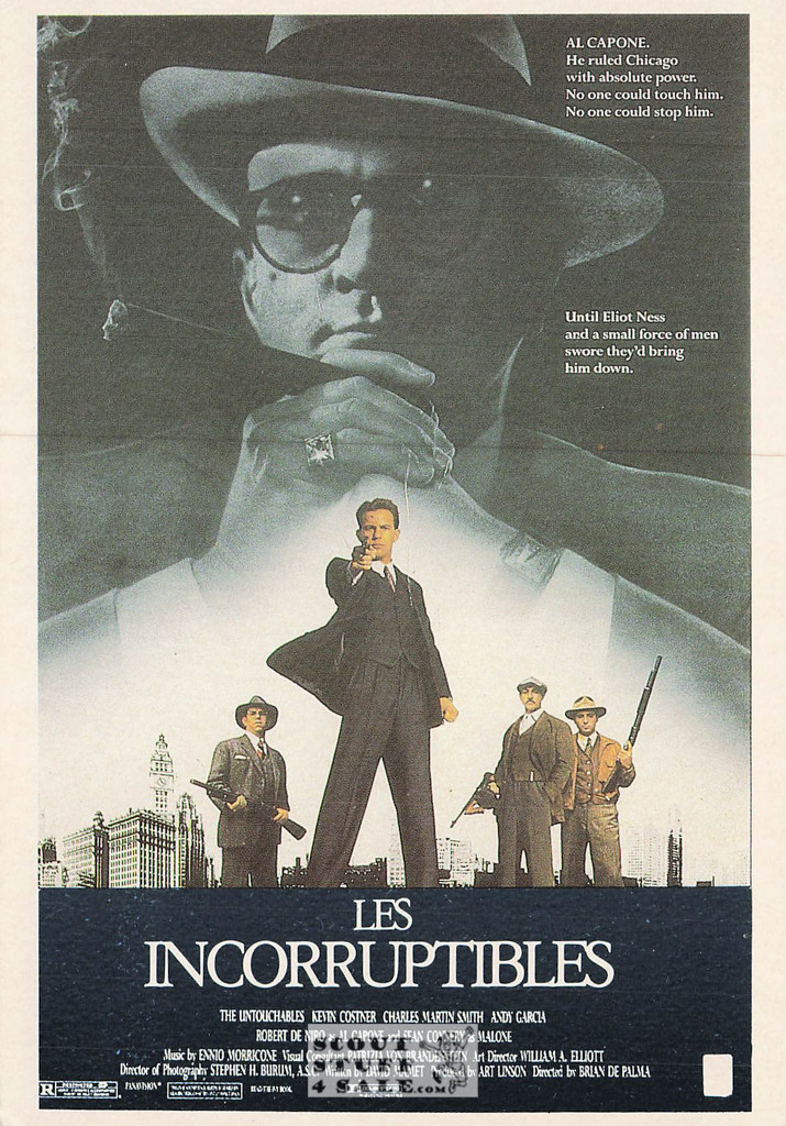 The Untouchables French Movie Poster Postcard, Editions Nugeron #E444