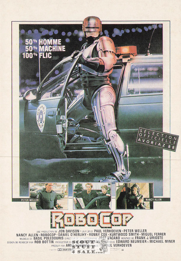 Robocop French Movie Poster Postcard, Editions Nugeron #E467
