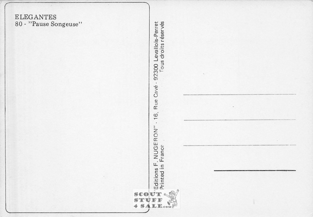Photograph Postcard of Pause Songeuse Editions Nugeron #ELEGANTS80