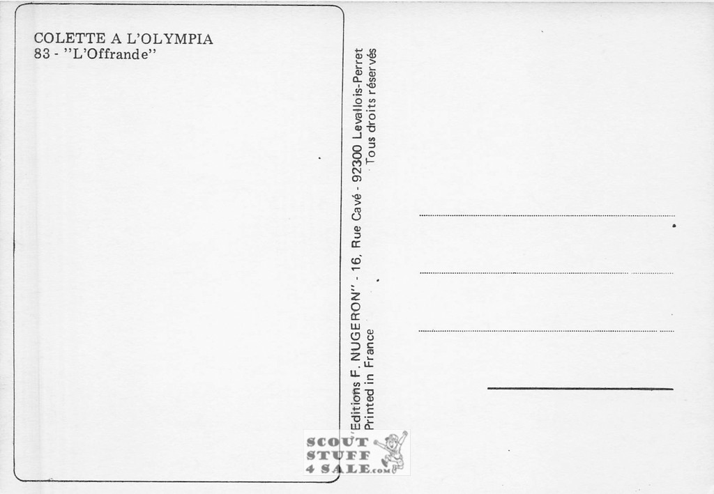 Photograph Postcard of L'Offrande Editions Nugeron #ELEGANTS83