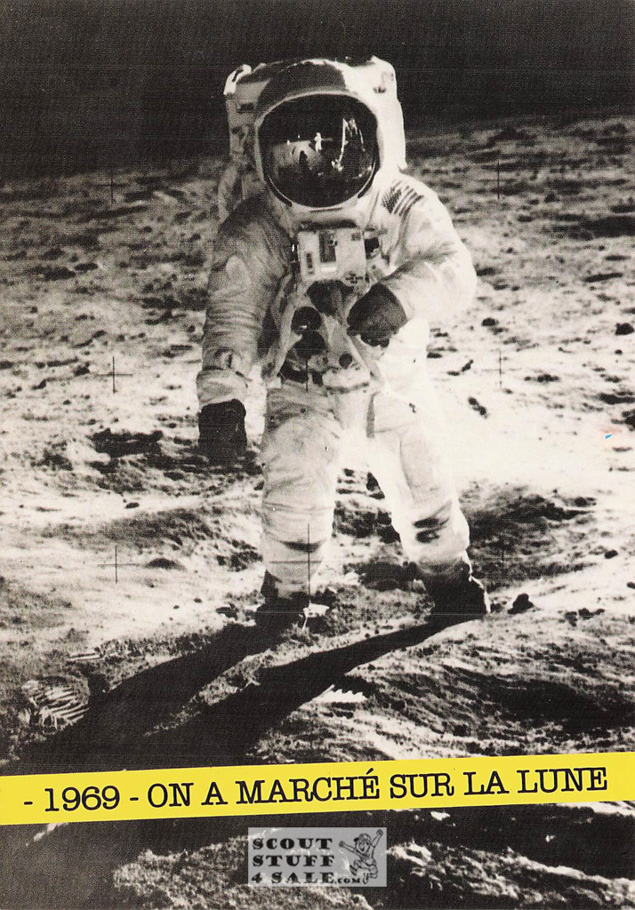 1969 Man on the Moon, Major Events French Postcard Series, Ed. Nugeron #GE17