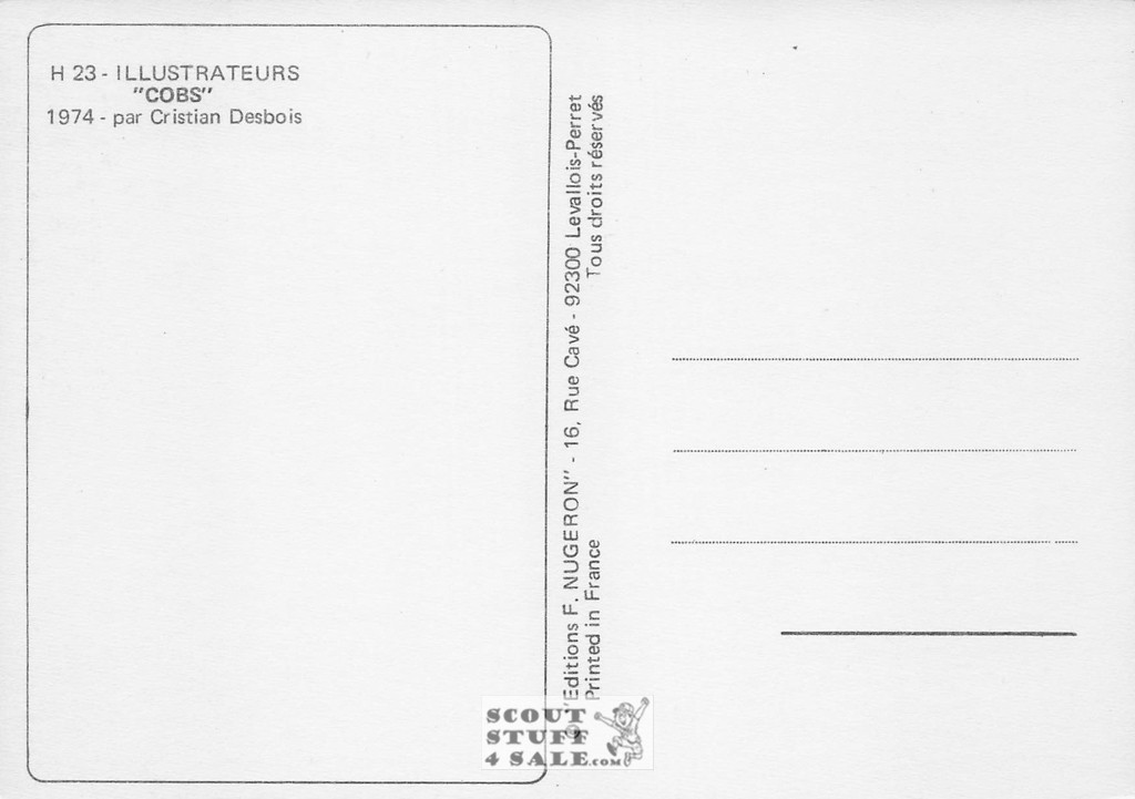 Illustration Art by Cristian Desbois 1974, French Postcard, Editions Nugeron #H23