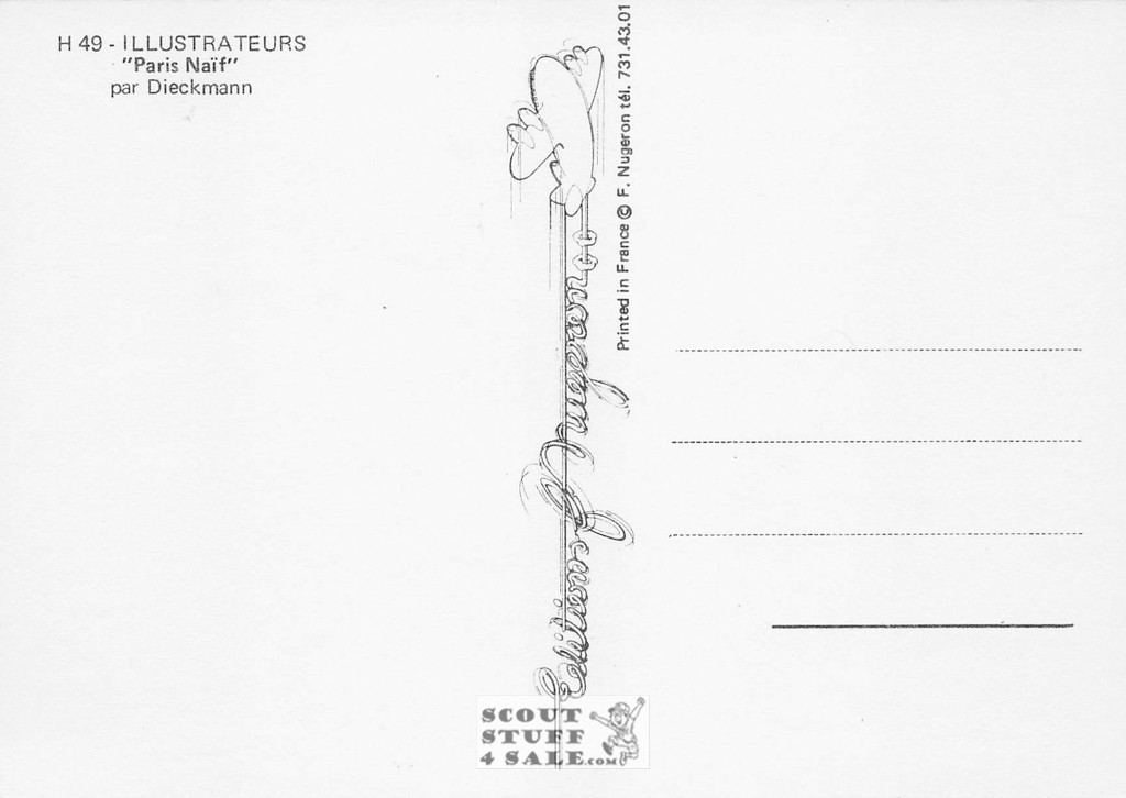 Illustration Art by Dieckmann, French Postcard, Editions Nugeron #H49