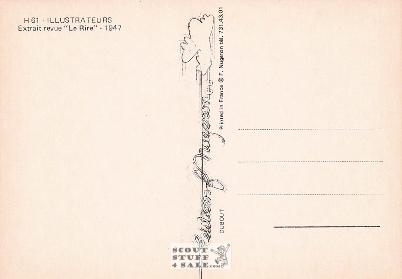 Illustration Art by Albert Dubout 1947, French Postcard, Editions Nugeron #H61