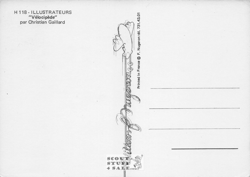 Illustration Art by Christian Gaillard, French Postcard, Editions Nugeron #H118