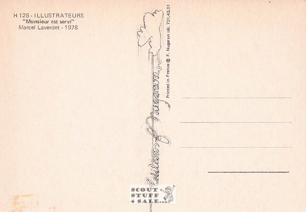 Illustration Art by Marcel Laverdet 1978, French Postcard, Editions Nugeron #H128