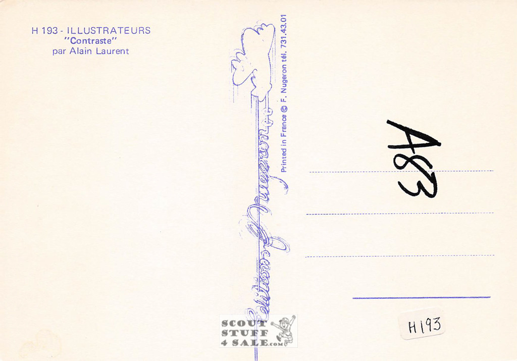 Illustration Art by Alain Laurent, French Postcard, Editions Nugeron #H193