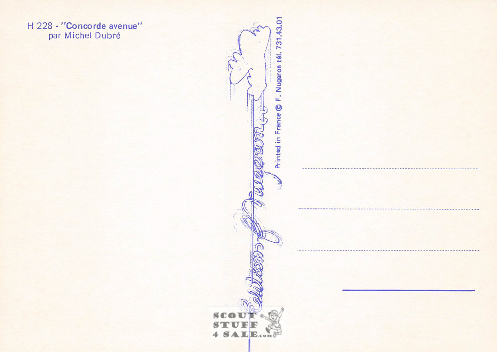 Illustration Art by Michel Dubre, French Postcard, Editions Nugeron #H228