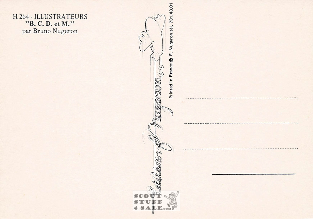 Illustration Art by Bruno Nugeron, French Postcard, Editions Nugeron #H264