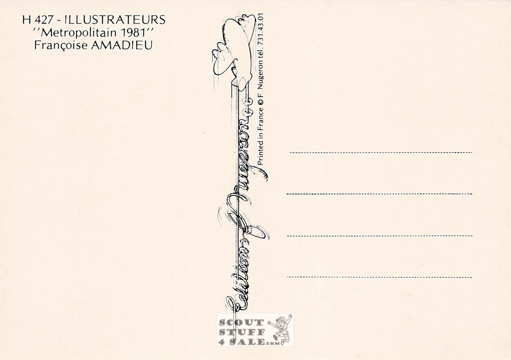 Illustration Art by Francoise Amadieu, French Postcard, Editions Nugeron #H427