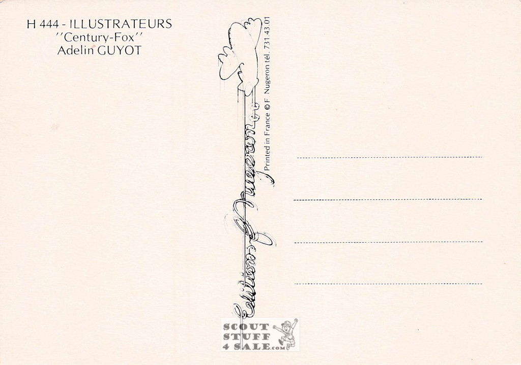 Illustration Art by Adelin Guyot, French Postcard, 20th Century Fox, Nugeron #H444