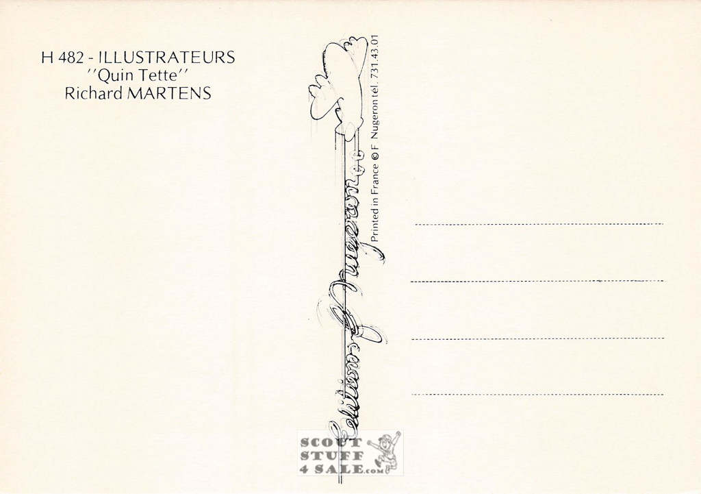 Illustration Art by Richard Martens, French Postcard, Editions Nugeron #H482