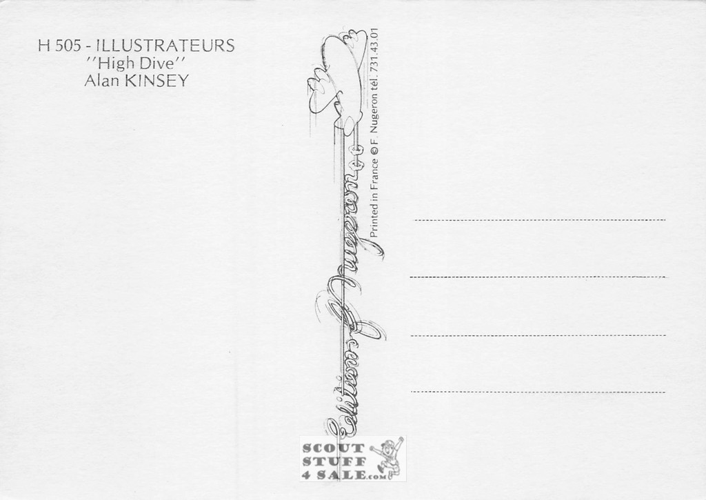 Illustration Art by Alan Kinsey, French Postcard, Editions Nugeron #H505
