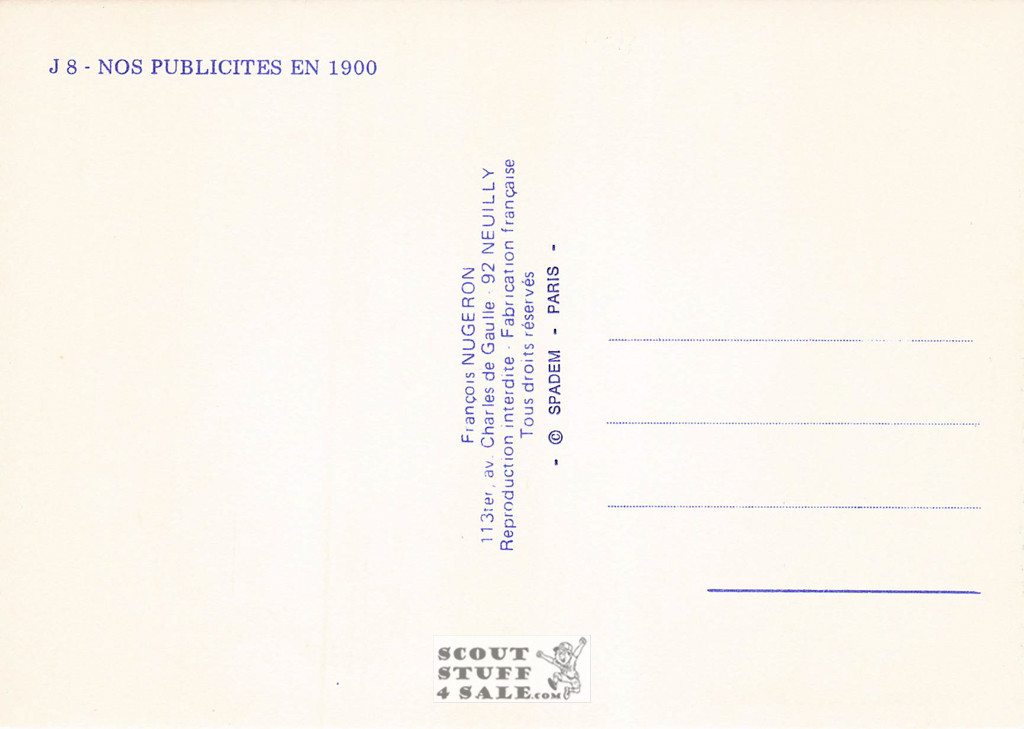 French Postcard of 1900's ad for Saxoléine Paraffin Oil, Editions Nugeron #J8