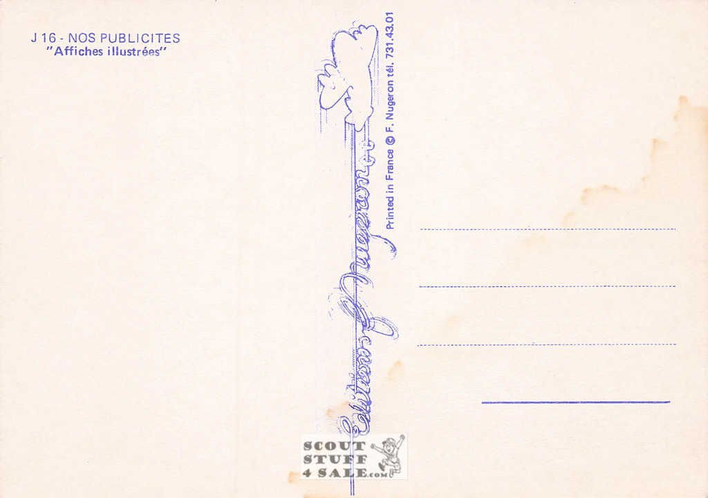 French Postcard of 1900's ad for Affiches Illustrees, Editions Nugeron #J16