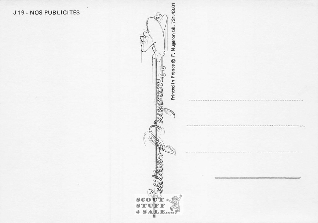 French Postcard of 1900's ad forBerthelot Absinthe, Editions Nugeron #J19