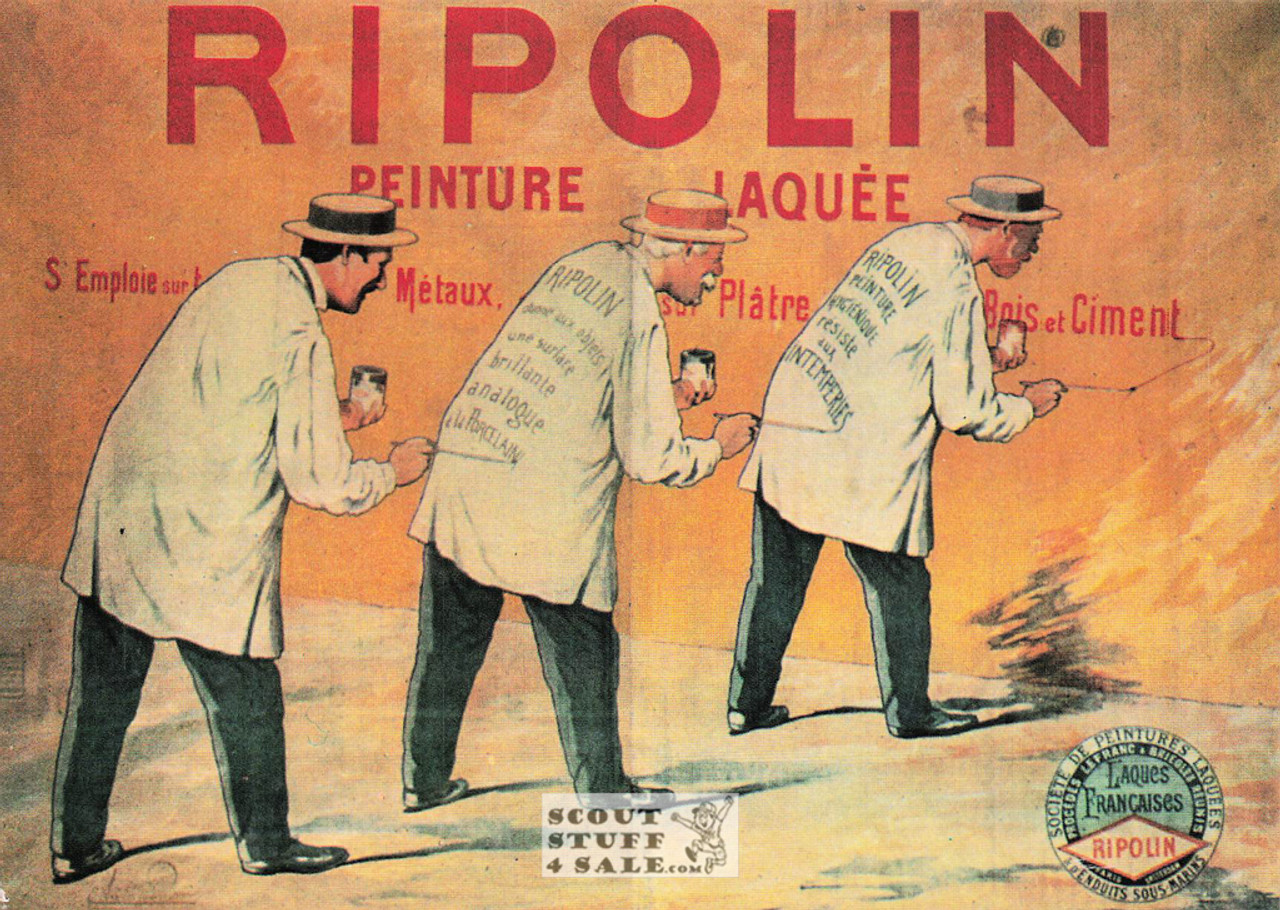 French Postcard of 1900's ad for Ripolin Paint, Editions Nugeron #J31