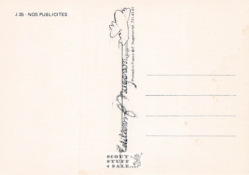 French Postcard of 1900's ad for New Home Sewing Machines, Editions Nugeron #J35