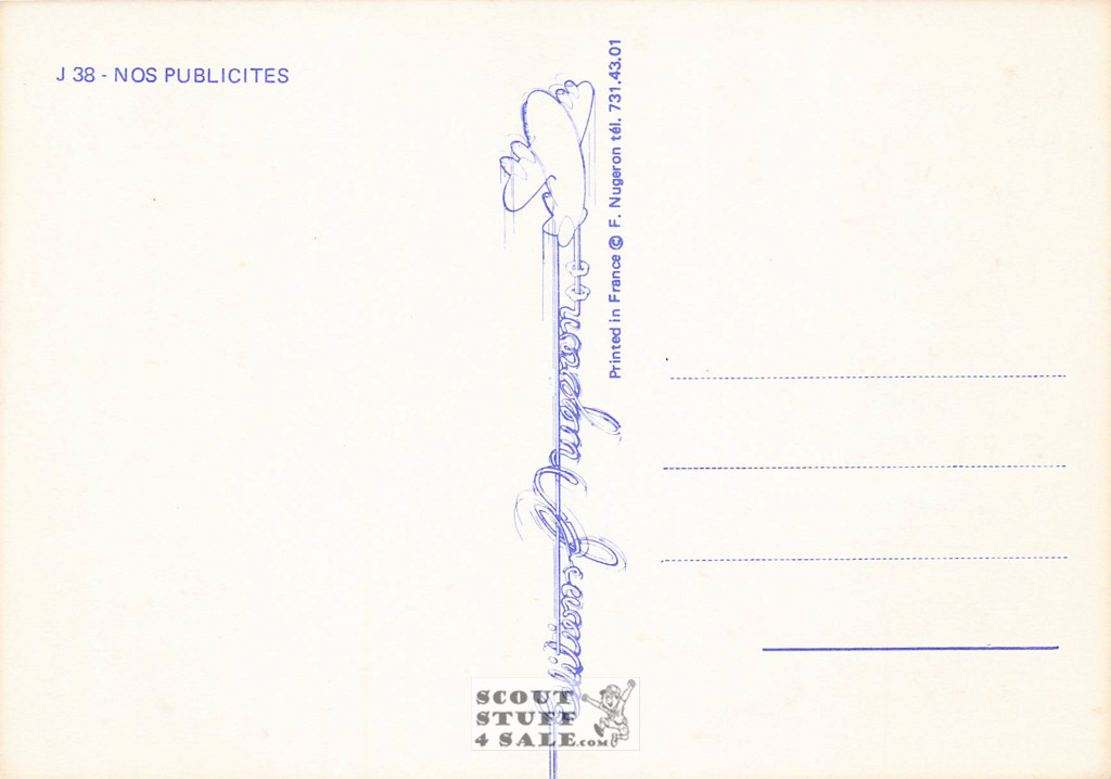 French Postcard of 1900's ad for G. Bazar Europeen Toy Store, Ed. Nugeron #J38