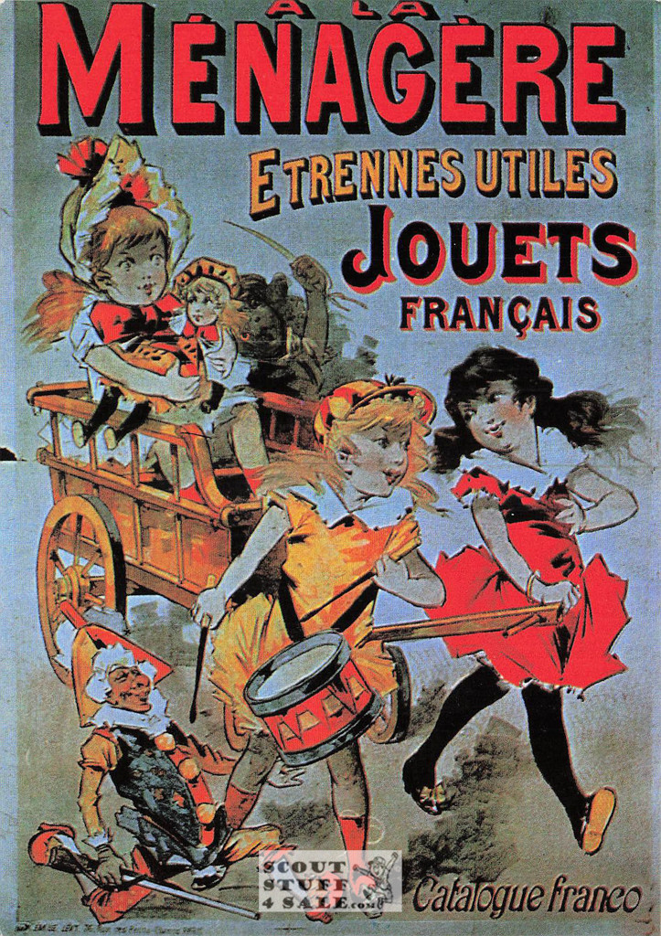French Postcard of 1900's ad for a La Menagere Toy Store, Editions Nugeron #J40