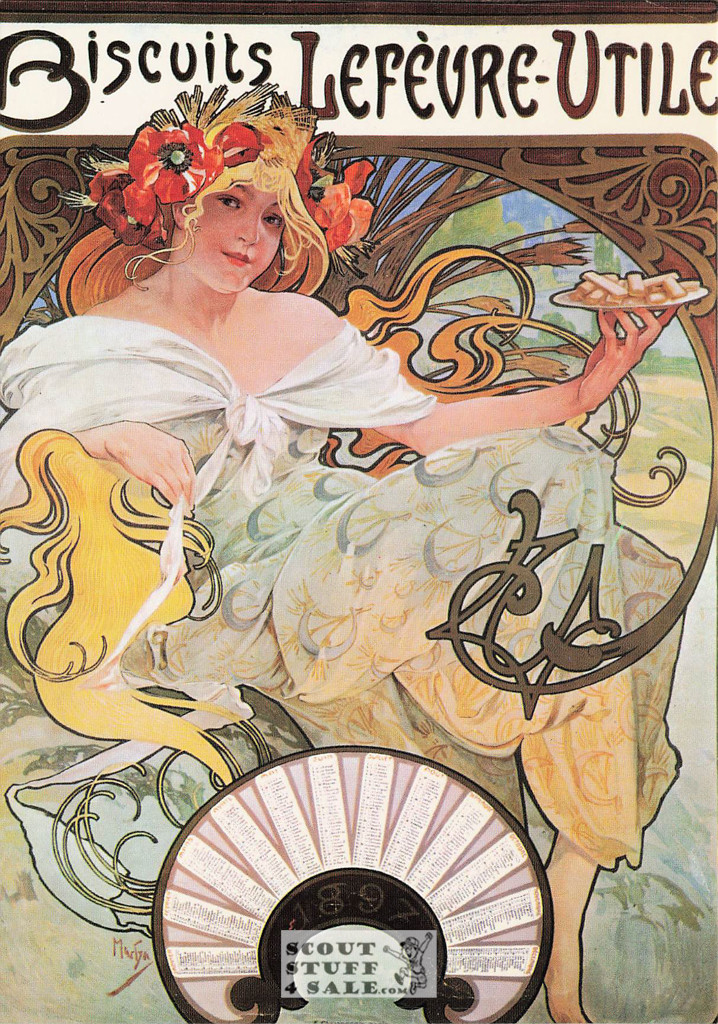 French Postcard of 1900's ad for Lefeure-Vtile Biscuits, Editions Nugeron #J52