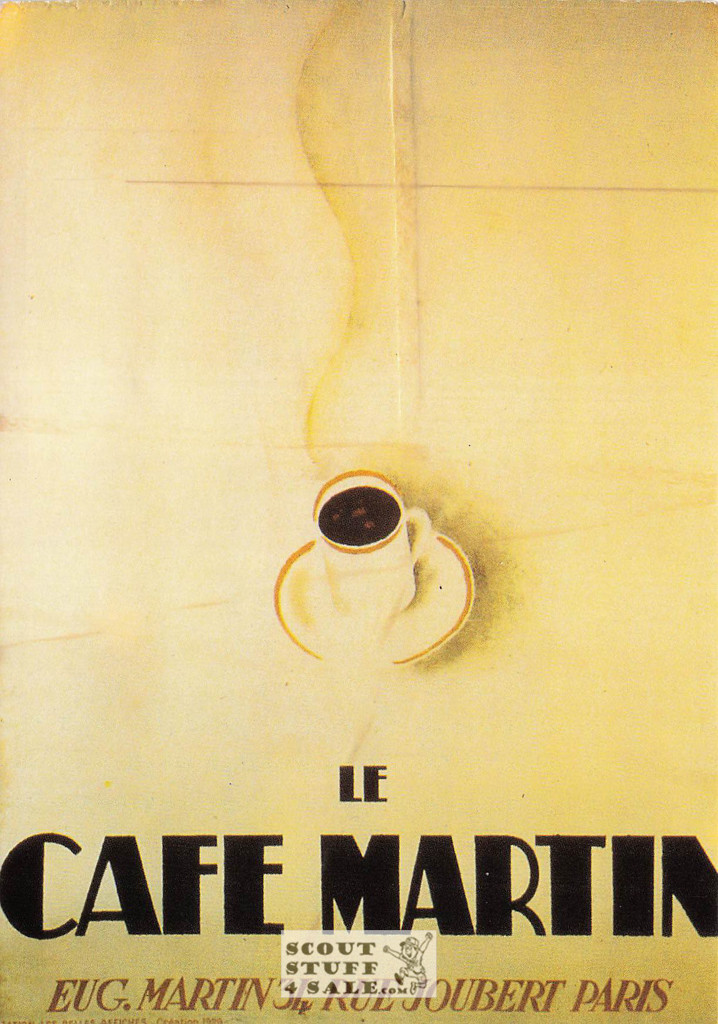 French Postcard of 1900's ad for Café Martin by Loupot, Editions Nugeron #J84