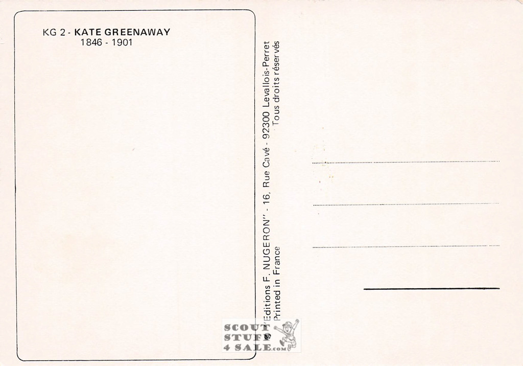 1800's Kate Greenaway Art on French Postcard, Editions Nugeron #KG2