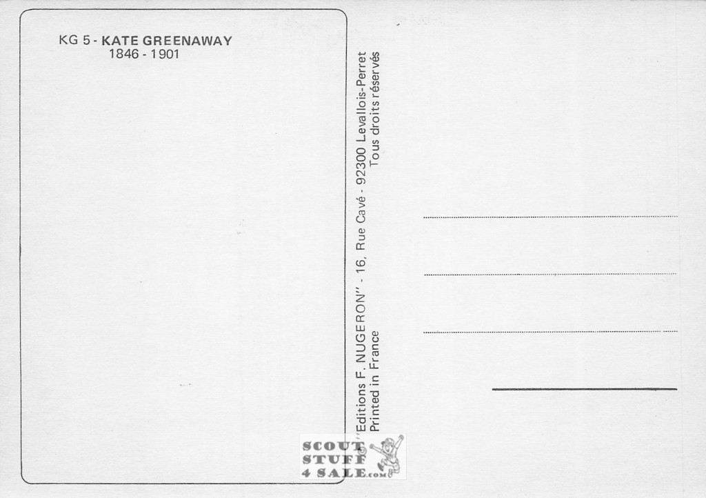 1800's Kate Greenaway Art on French Postcard, Editions Nugeron #KG5