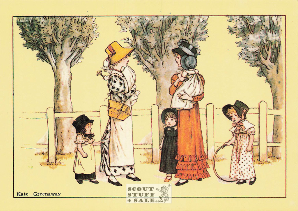1800's Kate Greenaway Art on French Postcard, Editions Nugeron #KG8