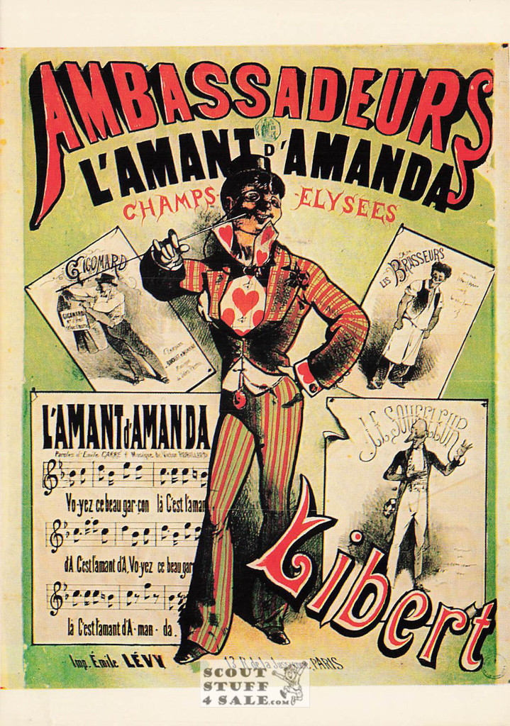 French Postcard of 1900's ad for L'Amant & Amanda Performance,  Nugeron #N3